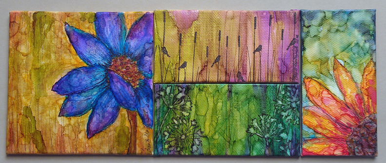 792x336 Stampensteins Castle Adirondack Alcohol Inks On Canvas - Alcohol Ink Painting On Canvas