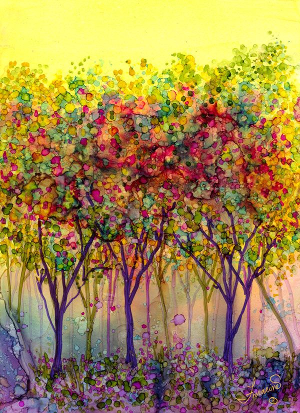 600x824 Alcohol Inks On Yupo Basic Online And Fe - Alcohol Painting