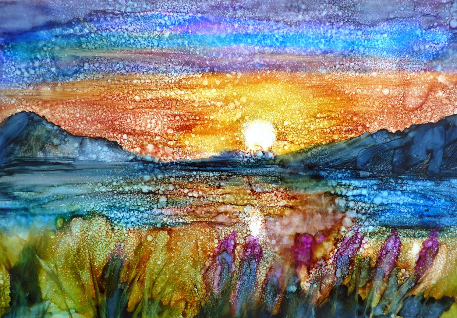 1500x1044 Amphipia Spirit Of The Watermicrobes 2015 Abstractes Amp Spirits - Alcohol Painting