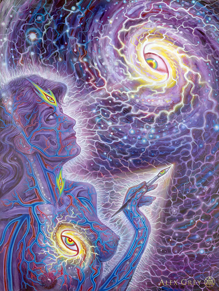 751x1000 Cosmic Creativity Alex Grey - Alex Grey Original Painting