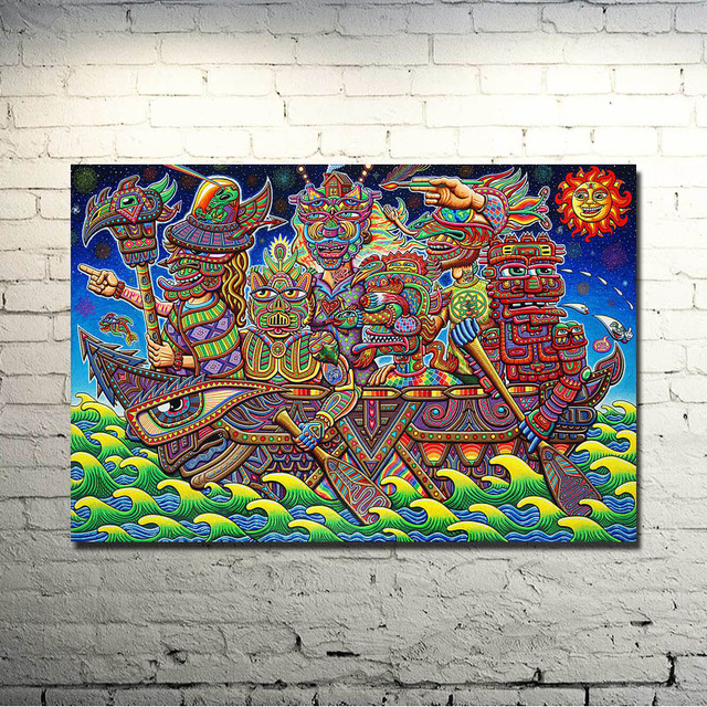 640x640 Poster Art Silk Fabric For Alex Grey Art Painting The Human Body - Alex Grey Painting