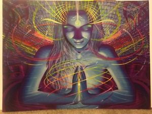 300x225 Visionary Art Poster 18x24, Fractalspiral, Chakra, Like Alex - Alex Grey Painting