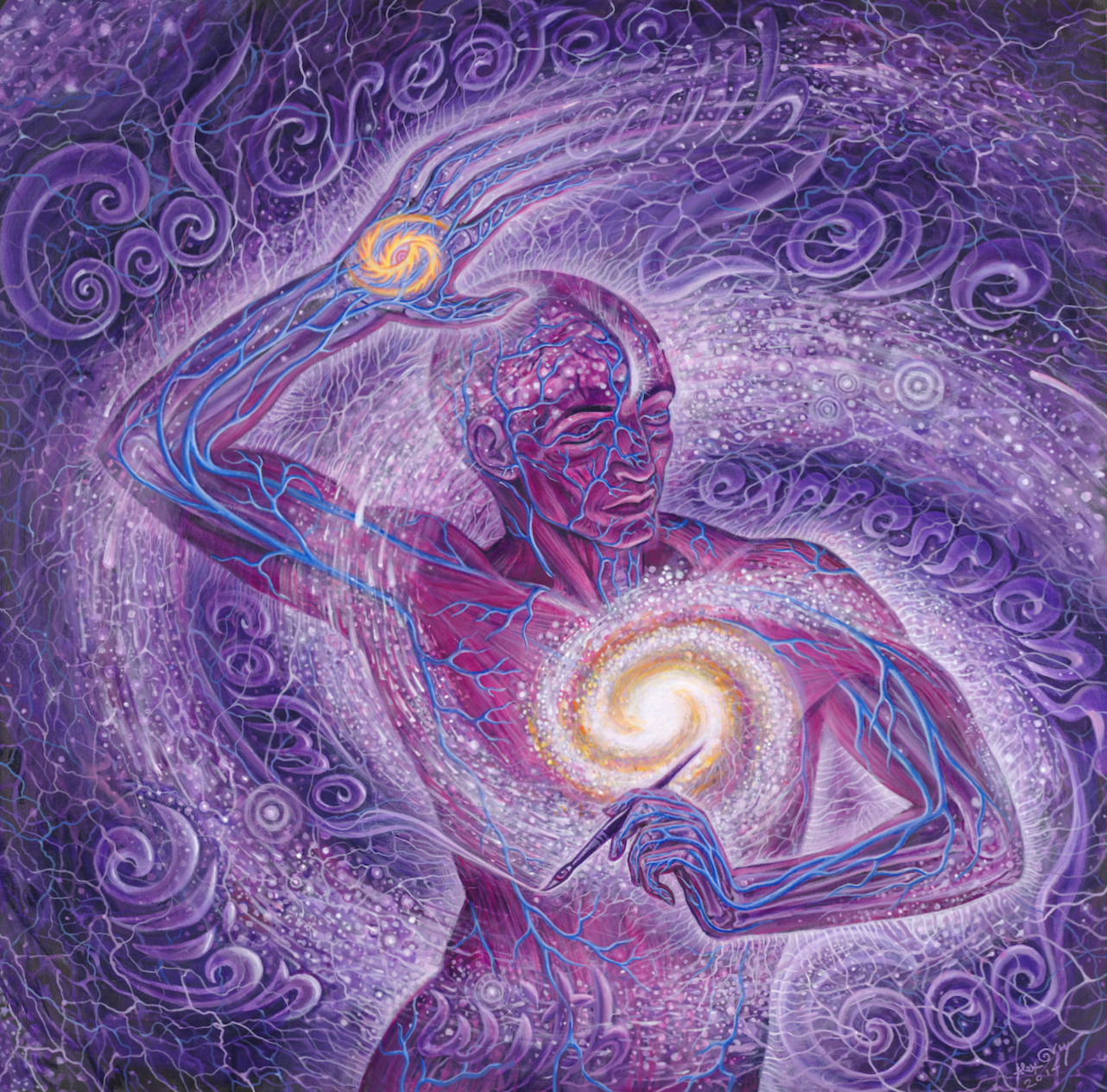 1282x1265 Cosmic Artist Alex Grey Painting - Alex Grey Painting