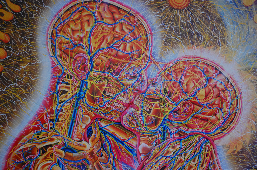 1024x681 Alex Grey Kissing Painting The Wonderful Works Of Alex - Alex Grey Painting