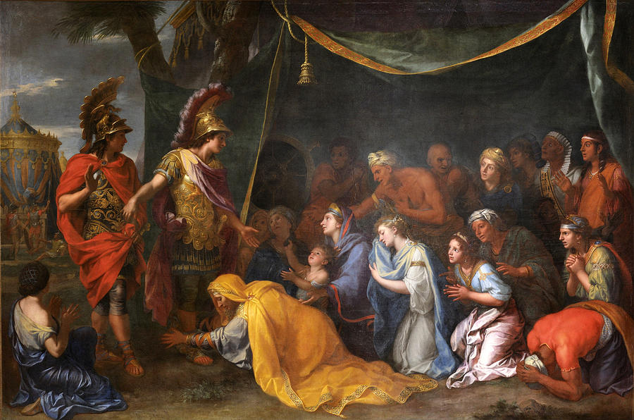 900x596 The Queens Of Persia At The Feet Of Alexander Painting By Charles - Alex Painting