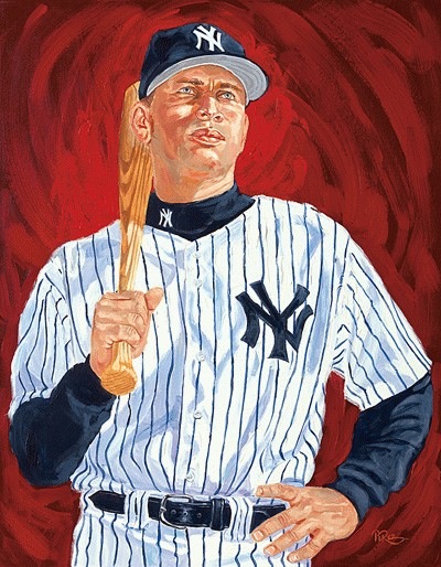 400x514 Robert Edward Auctions 2008 Alex Rodriguez Topps Original - Alex Rodriguez Painting