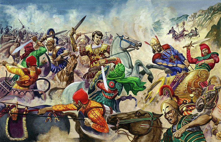 900x581 Alexander The Great At The Battle Of Issus Painting By Peter Jackson - Alexander The Great Painting Battle