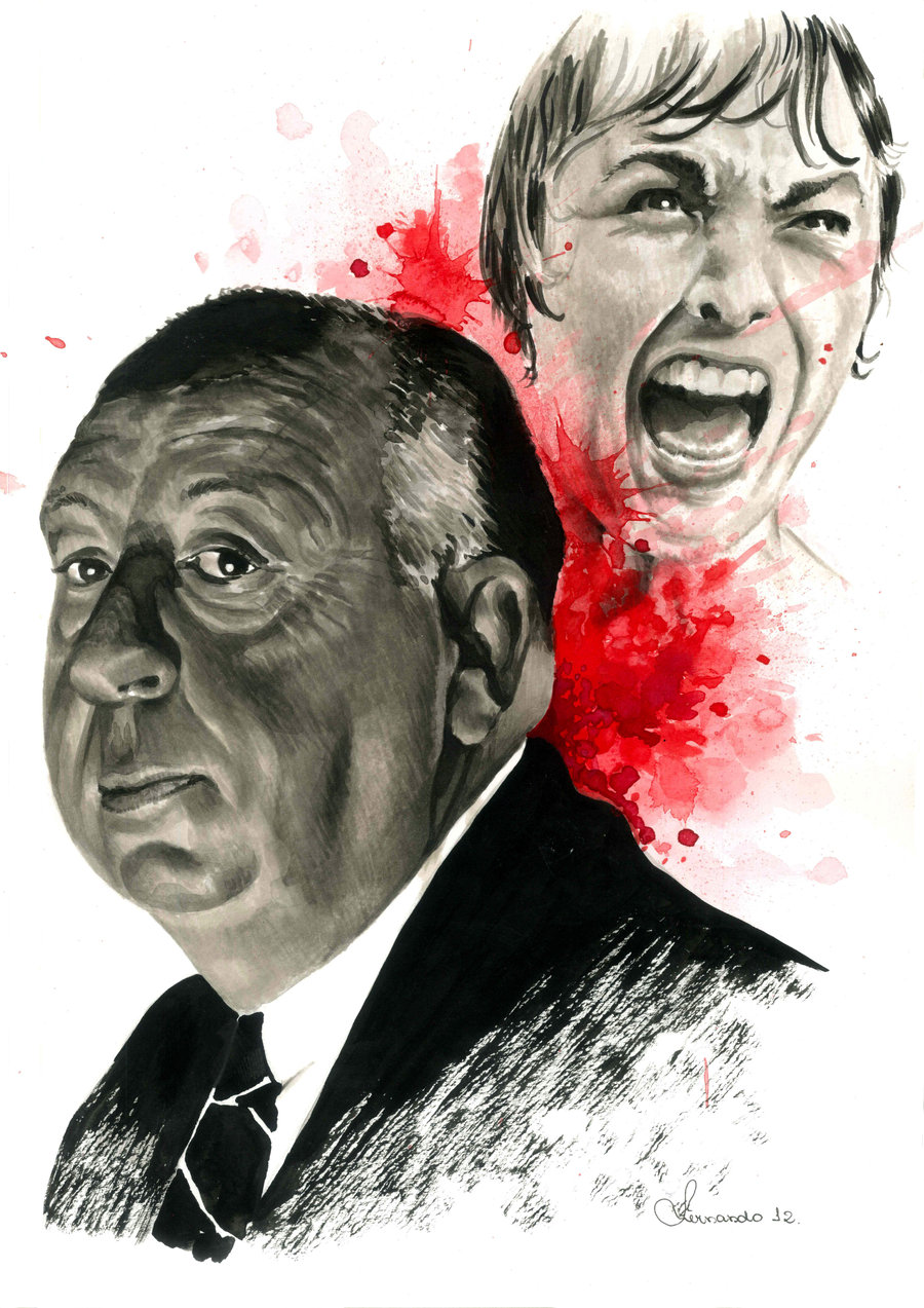 900x1273 Alfred Hitchcock By Fernandotravis - Alfred Hitchcock Painting