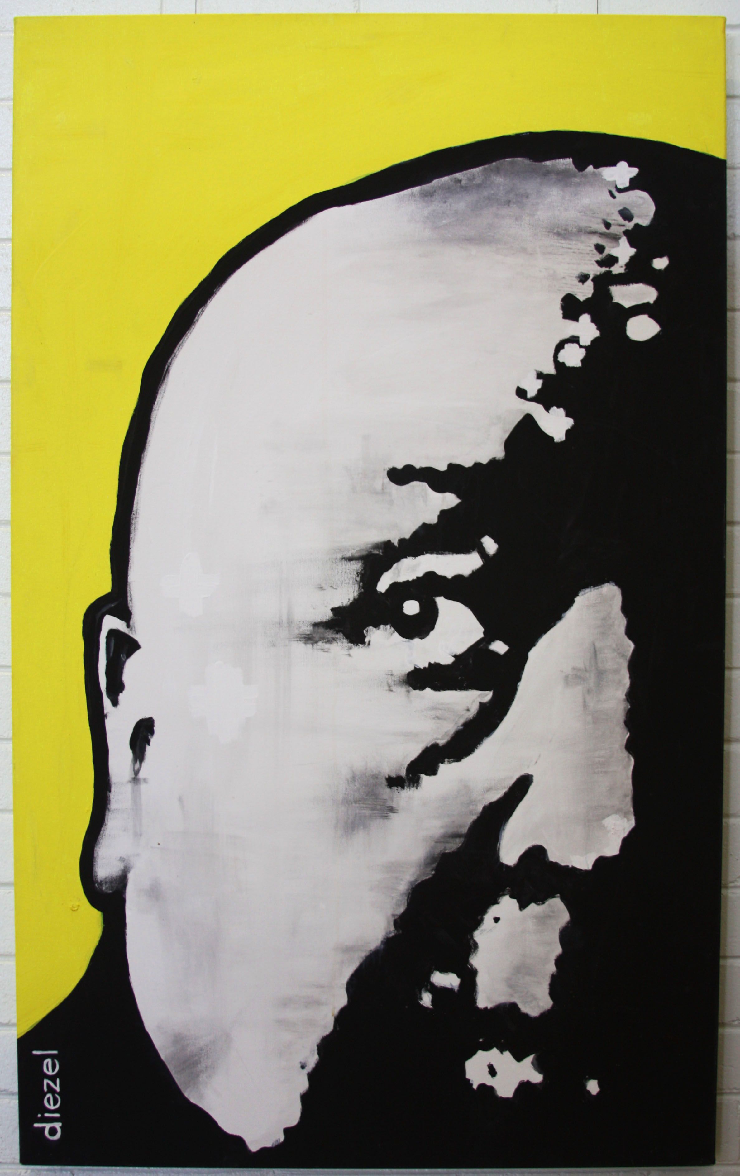 2375x3775 Alfred Hitchcock' Painting By Diezel Hitch Alfred - Alfred Hitchcock Painting