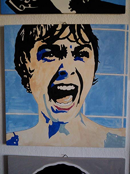 455x606 Psycho - Alfred Hitchcock Painting