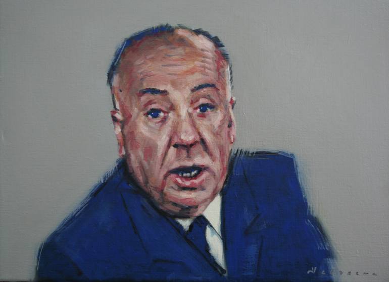 770x559 Saatchi Art Alfred Hitchcock (Small) Painting By Bert Heersema - Alfred Hitchcock Painting