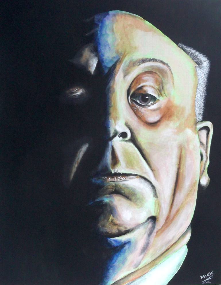 770x991 Saatchi Art Alfred Hitchcock Painting By Mick Williams - Alfred Hitchcock Painting