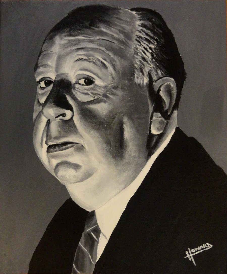 900x1088 Alfred Hitchcock - Alfred Hitchcock Painting