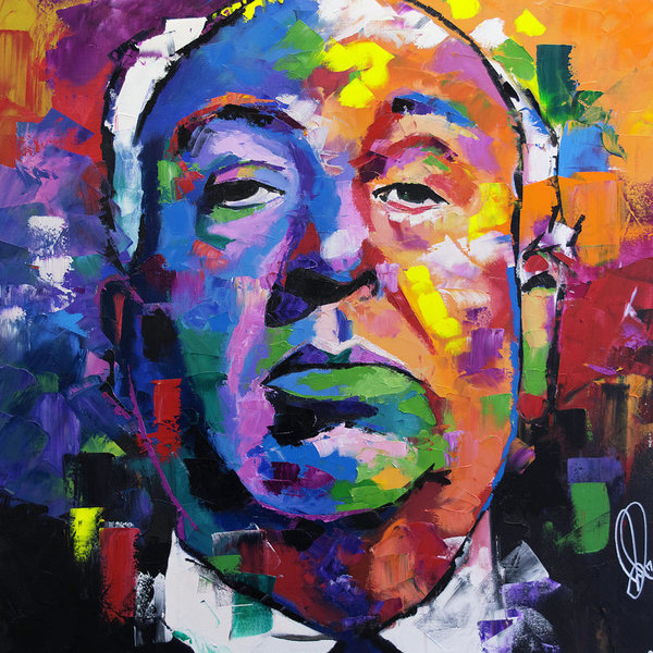 600x600 Alfred Hitchcock Art Print By Richard Day - Alfred Hitchcock Painting