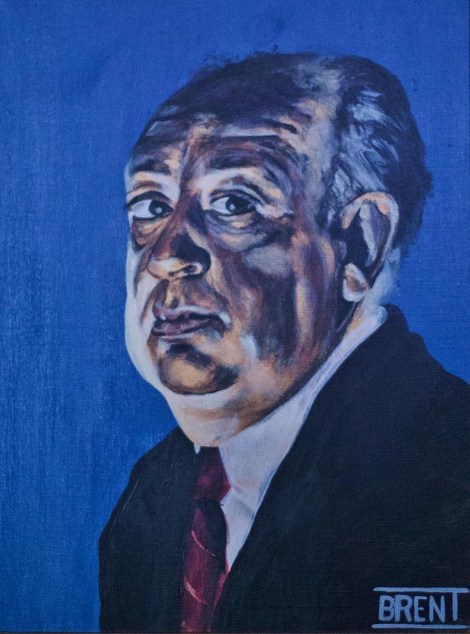 667x900 Alfred Hitchcock Painting By Brent Andrew Doty - Alfred Hitchcock Painting