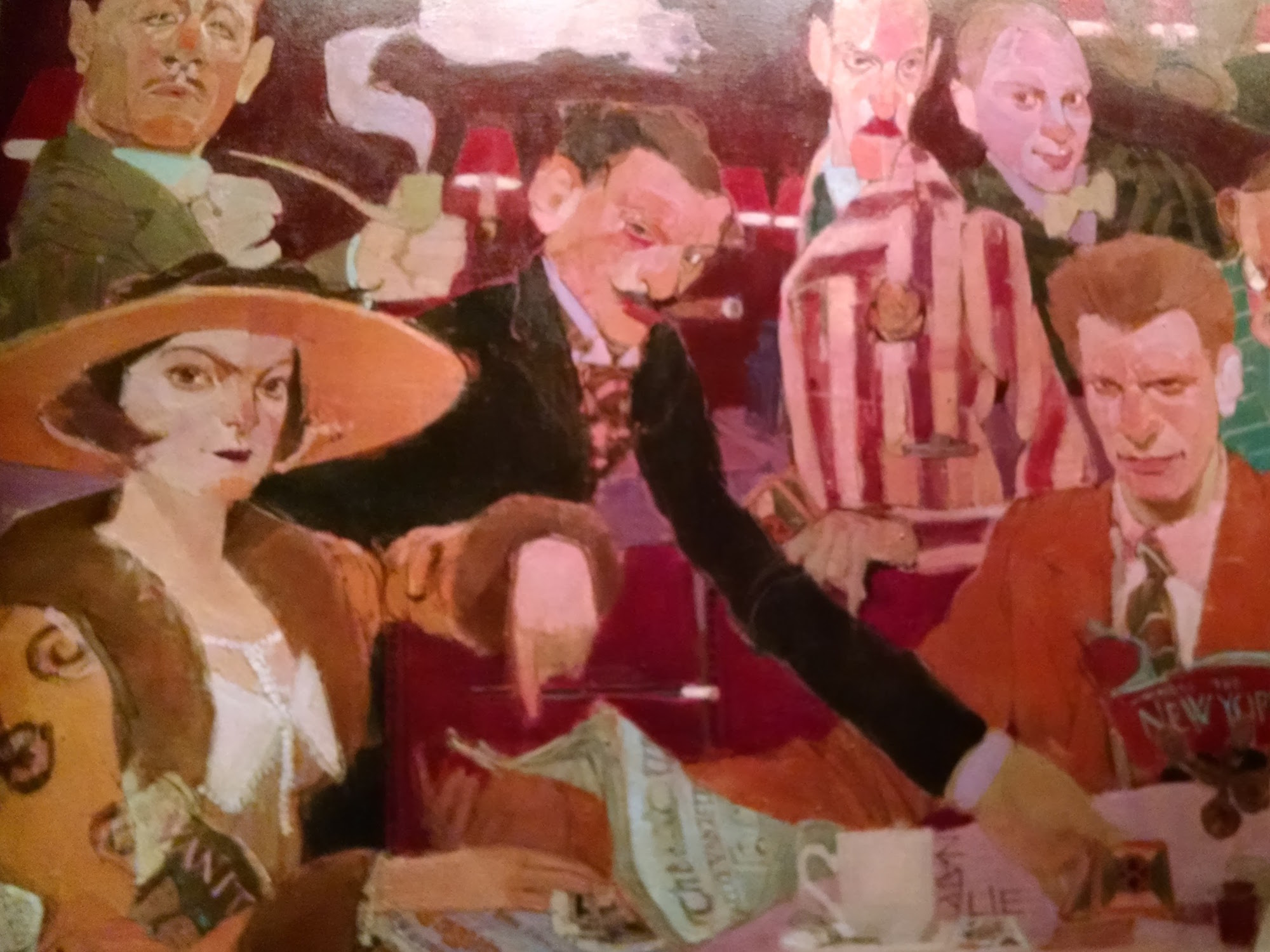 2000x1500 The Blue Bar - Algonquin Round Table Painting