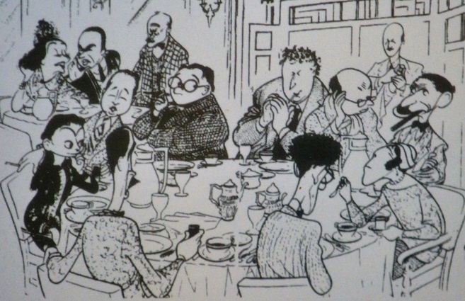 657x425 Bar None Group The One About Dorothy Parker - Algonquin Round Table Painting