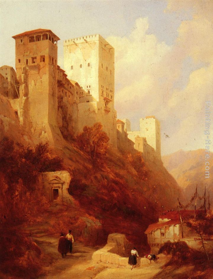 720x941 David Roberts Tower Of Comaris, Alhambra, Granada Painting Anysize - Alhambra Painting