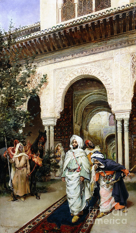 526x900 Leaving The Alhambra Painting By Harry Humphrey Moore - Alhambra Painting
