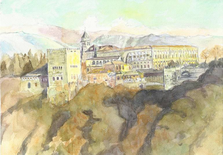 770x535 Saatchi Art The Alhambra Painting By Marzena Salwowska - Alhambra Painting