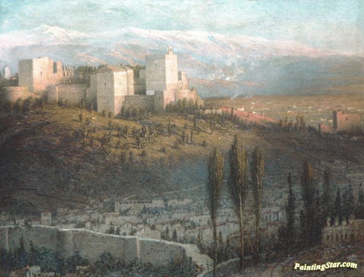 749x571 The Alhambra, Granada, Spain, 1901 Artwork By John Ferguson Weir - Alhambra Painting