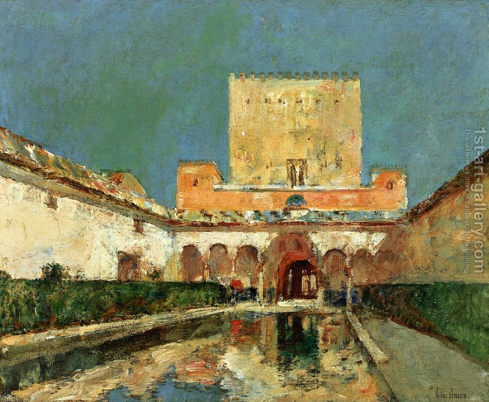 1000x821 The Alhambra Frederick Childe Hassam Reproduction 1st Art Gallery - Alhambra Painting