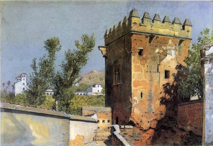 720x493 William Stanley Haseltine View From The Alhambra, Spain Painting - Alhambra Painting