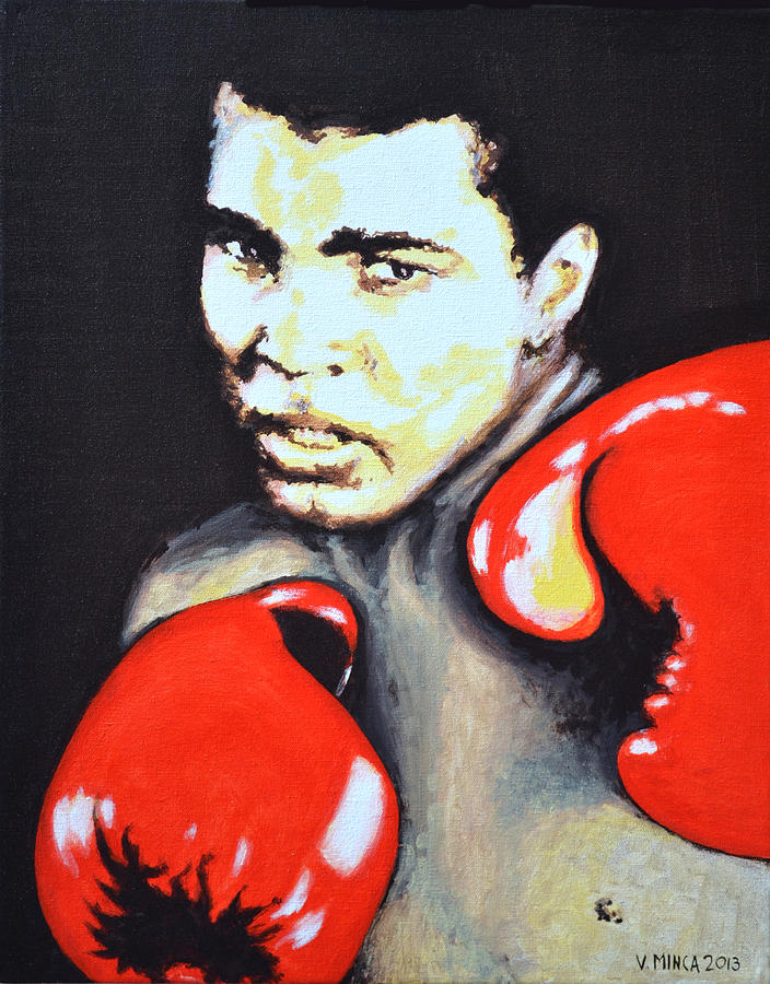 704x900 Muhammad Ali Painting By Victor Minca - Ali Painting
