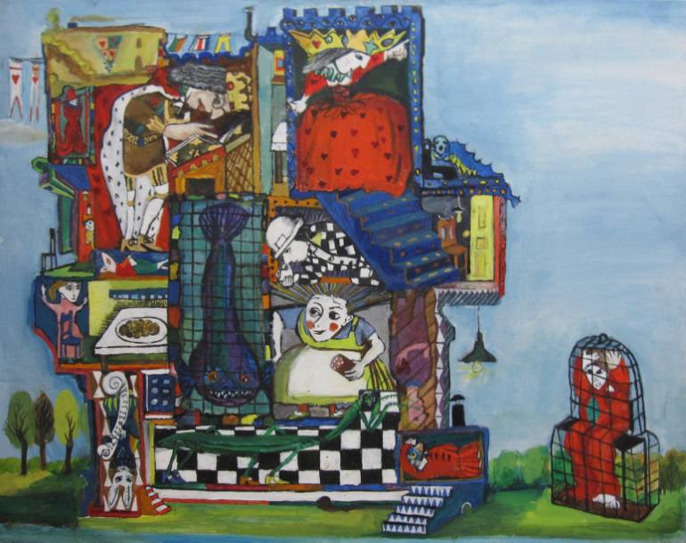 770x610 Saatchi Art Alice In Wonderland Painting By Tatiana Ianovskaia - Alice And Wonderland Painting