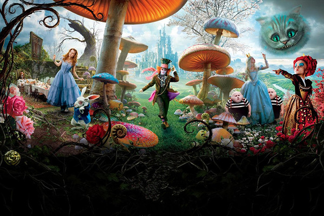 640x426 Alice In Wonderland Needlework Cartoon Diy 5d Diamond Painting - Alice And Wonderland Painting