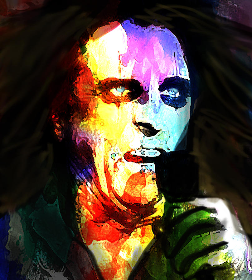 808x900 Alice Cooper Watercolor Painting By Enki Art - Alice Cooper Painting