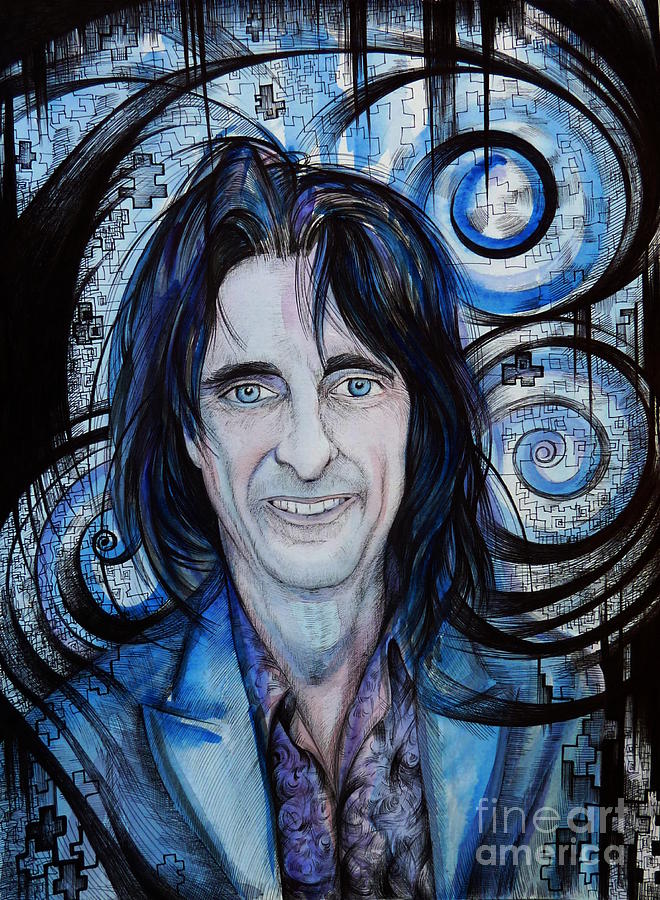 660x900 Alice Cooper. The Kindred Spirit Drawing By Anna Duyunova - Alice Cooper Painting