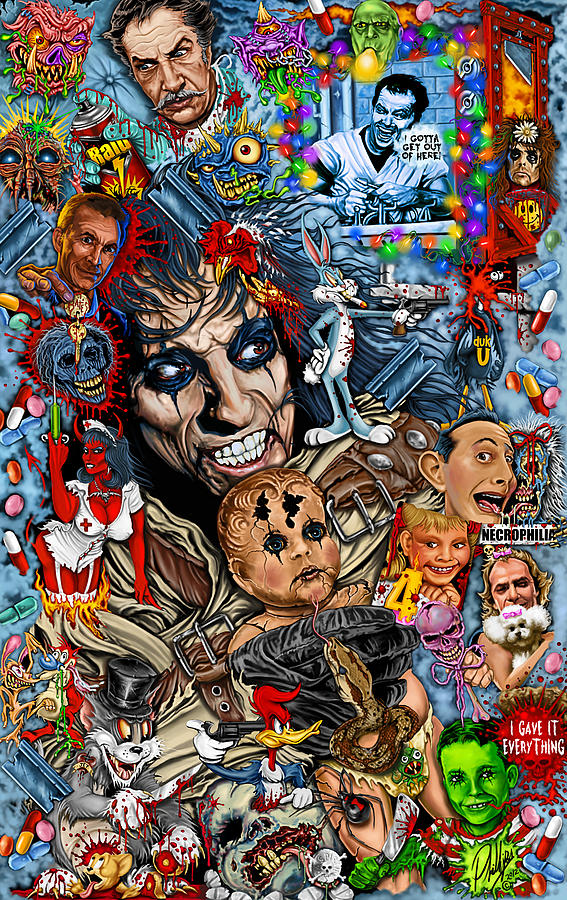 567x900 Clear A Path You Mothers I'M Going Home Alice Cooper Painting By - Alice Cooper Painting