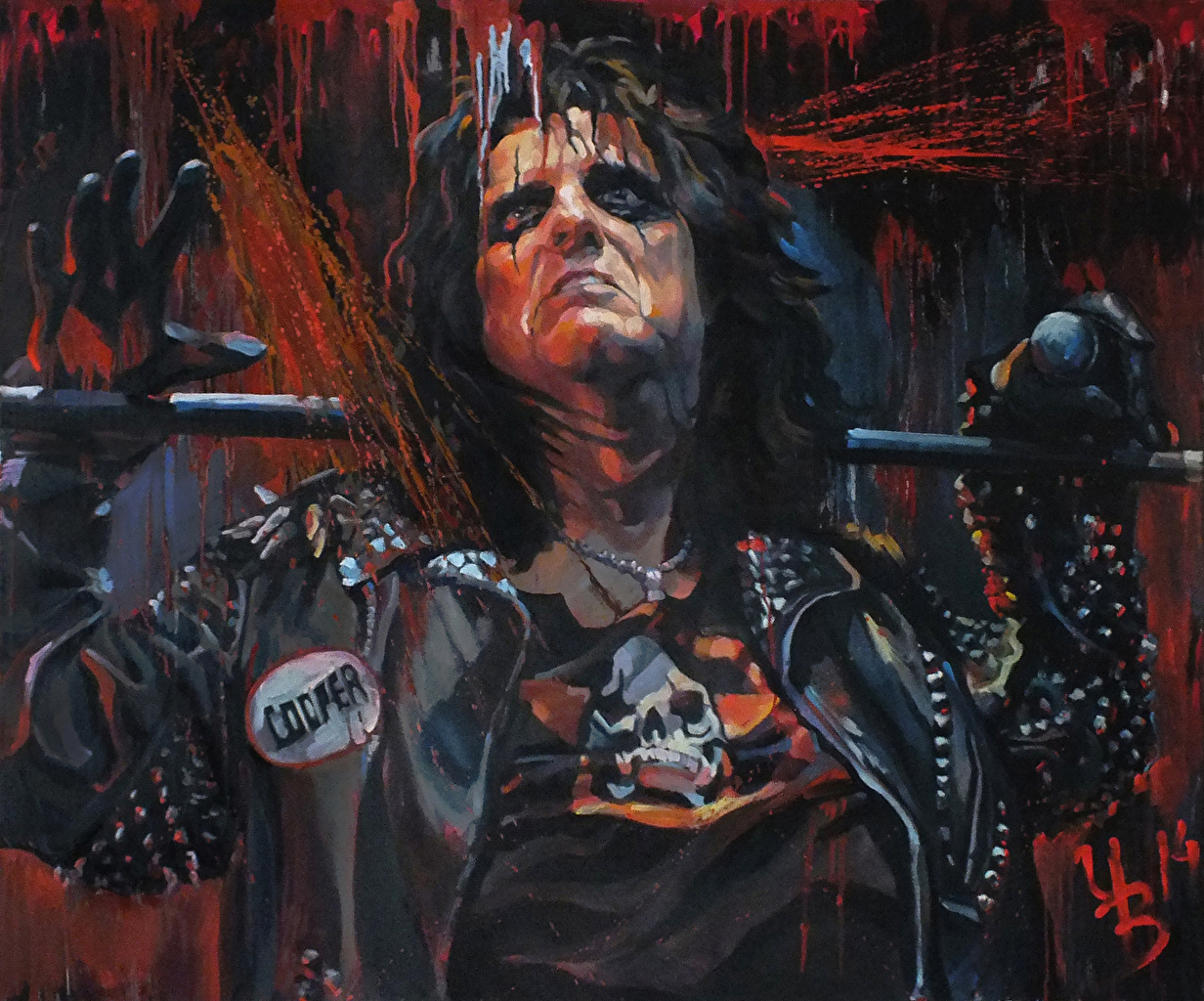 1232x1024 Image Man Alice Cooper Welcome To My Nightmare Music Jacket Painting - Alice Cooper Painting