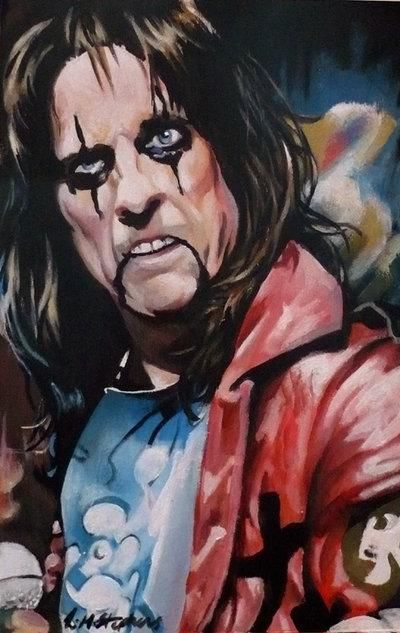 400x633 Alice Cooper Rare Photos Of Music Celebrities 1 - Alice Cooper Painting