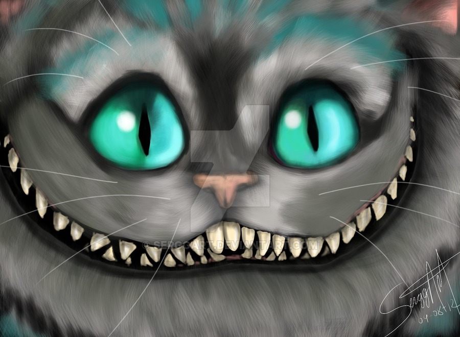 900x660 Cheshire Cat (Alice In Wonderland) By Serggart - Alice In Wonderland Cat Painting