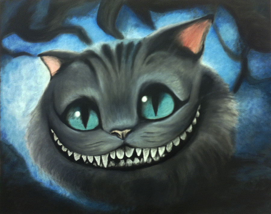 900x712 Cheshire Cat - Alice In Wonderland Cat Painting