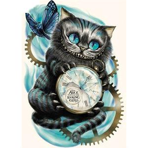 300x300 Cheshire Cat Alice In Wonderland Full Drill Diamond Painting - Alice In Wonderland Cat Painting