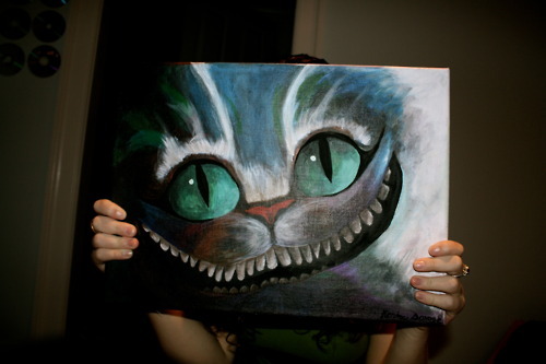 500x333 Crazycat, Alice, Alice In Wonderland, Amazing, Art - Alice In Wonderland Cat Painting