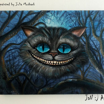 354x354 Best Cheshire Cat Art Products On Wanelo - Alice In Wonderland Cat Painting