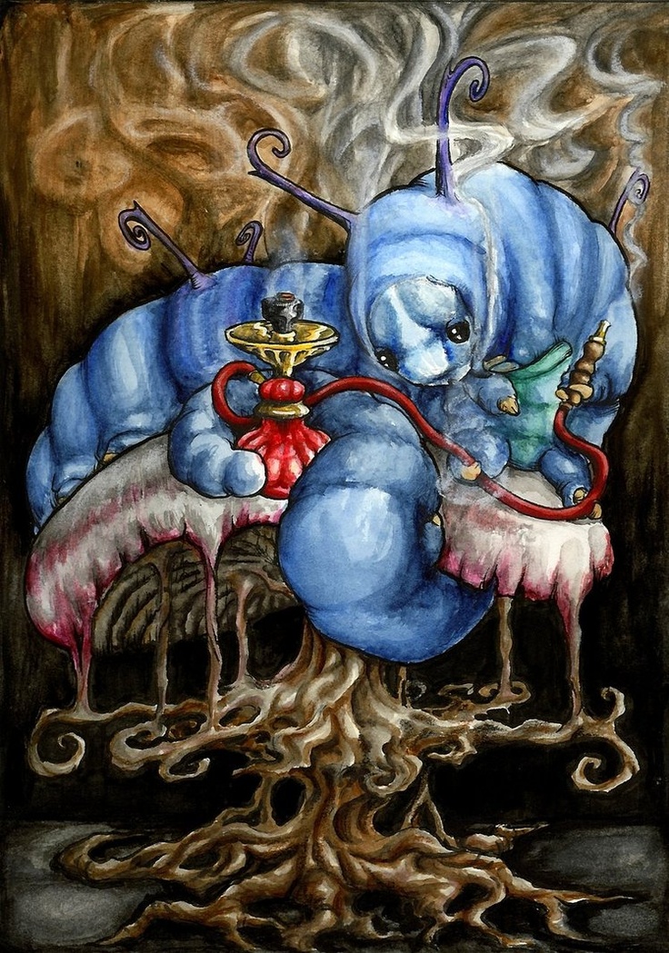736x1049 The 137 Best Alice - Alice In Wonderland Caterpillar Painting