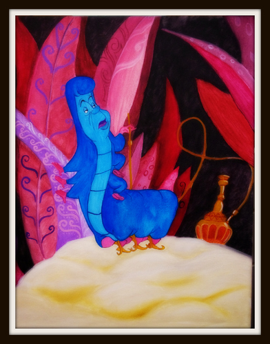 392x500 Whooo R U By Krinisty Famous People Cartoon Toonpool - Alice In Wonderland Caterpillar Painting