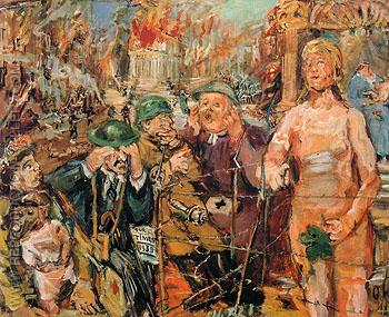 350x285 Anschluss Alice In Wonderland 1942 By Oskar Kokoshka - Alice In Wonderland Oil Painting