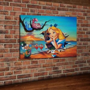 300x300 Hd Print Alice In Wonderland Walt Disney Art Home Decor Oil - Alice In Wonderland Oil Painting