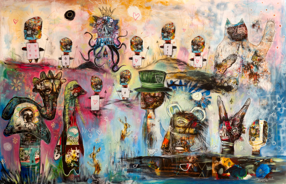 931x600 Jesse Reno - Alice In Wonderland Oil Painting