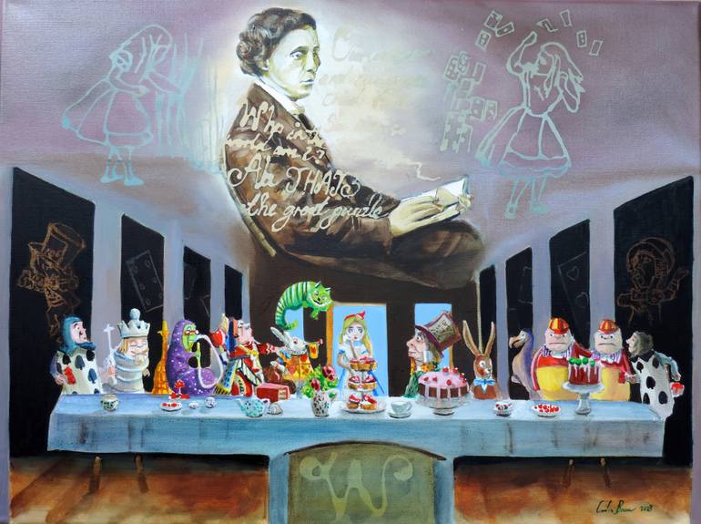 770x575 Saatchi Art Alice In Wonderland The Last Tea Party Oil Painting - Alice In Wonderland Oil Painting