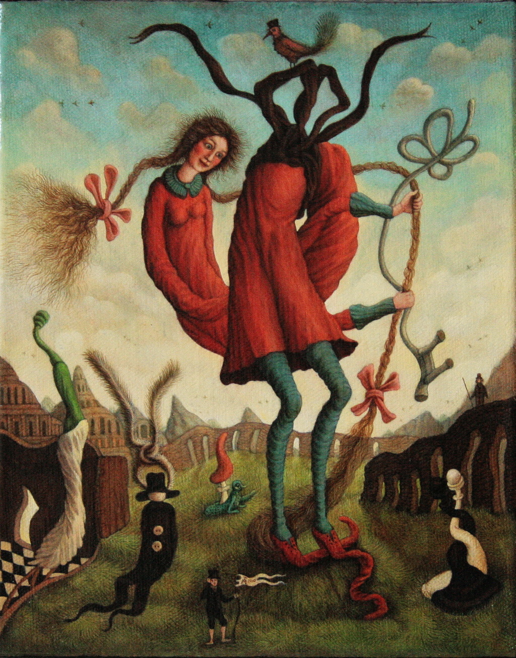 1024x1307 Tanya Miller Artwork Alice In Wonderland Original Painting - Alice In Wonderland Oil Painting