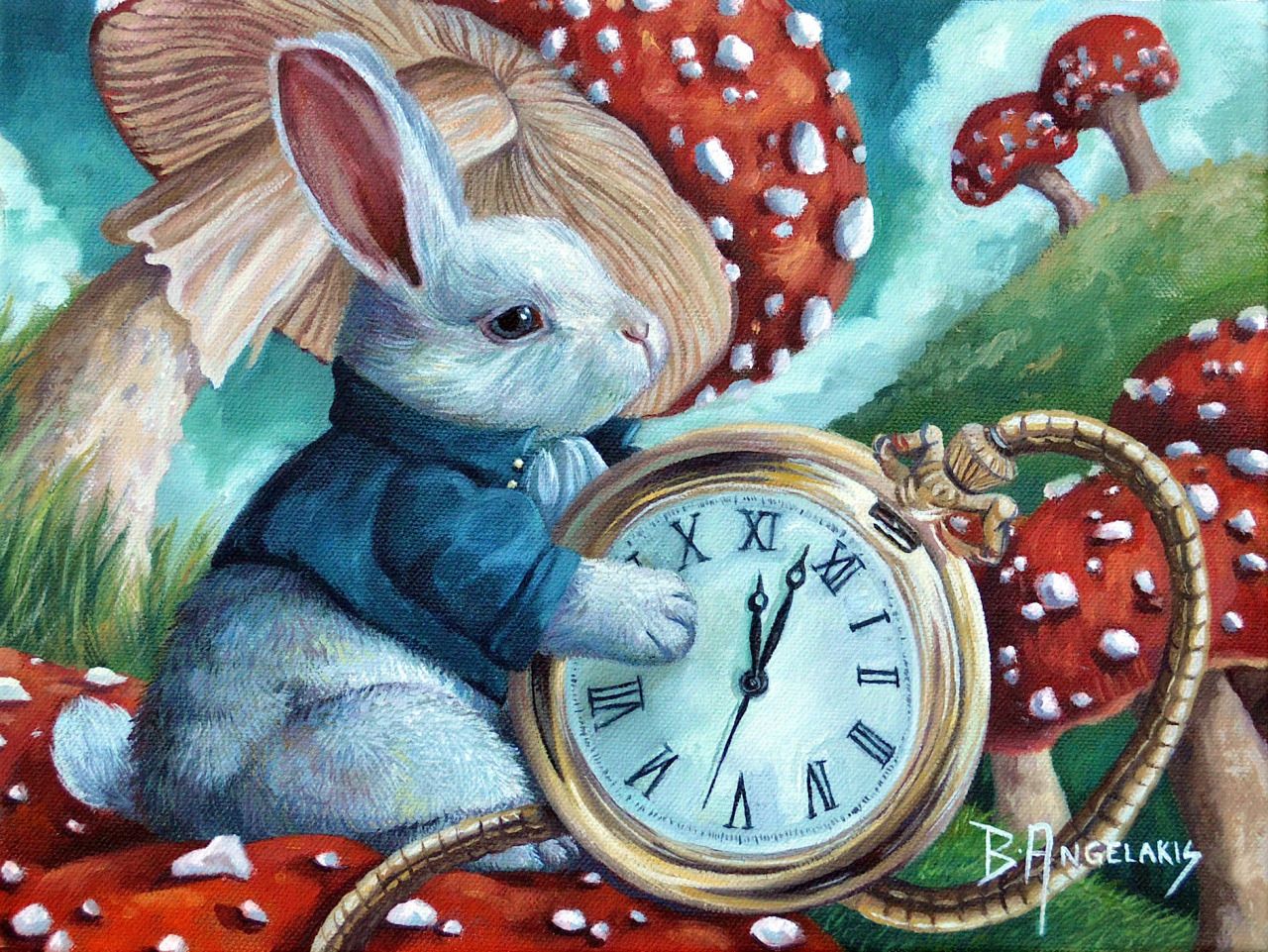 1280x961 Moderneden Be By @bangelakis For Fairy Tales - Alice In Wonderland Oil Painting