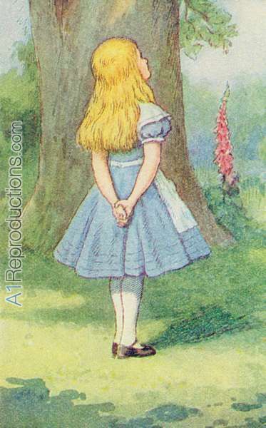 373x600 Alice And The Cheshire Cat, Illustration From Alice In Wonderland - Alice In Wonderland Painting