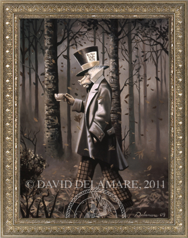 375x476 Alice In Wonderland Artwork By David Delamare - Alice In Wonderland Painting